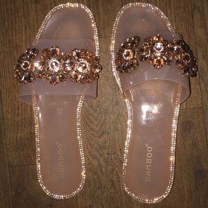 Diamond jelly sandals